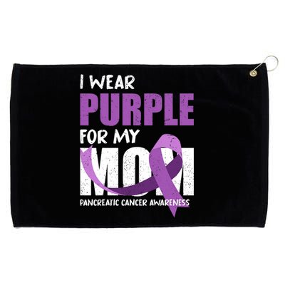 Purple Ribbon Fighter Mom Funny Pancreatic Cancer Awareness Grommeted Golf Towel