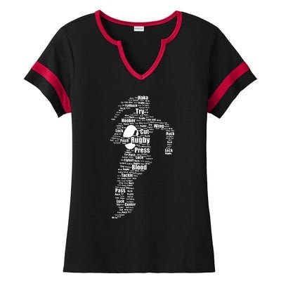 Proud Rugby Girls Gift Women Rugby Player Ladies Halftime Notch Neck Tee