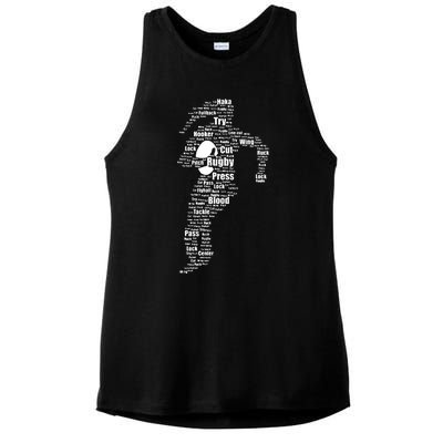 Proud Rugby Girls Gift Women Rugby Player Ladies PosiCharge Tri-Blend Wicking Tank