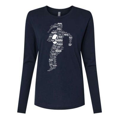 Proud Rugby Girls Gift Women Rugby Player Womens Cotton Relaxed Long Sleeve T-Shirt