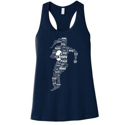 Proud Rugby Girls Gift Women Rugby Player Women's Racerback Tank