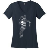 Proud Rugby Girls Gift Women Rugby Player Women's V-Neck T-Shirt