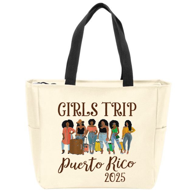 Puerto Rico Girl Trip 2025 Zip Tote Bag