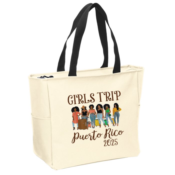 Puerto Rico Girl Trip 2025 Zip Tote Bag
