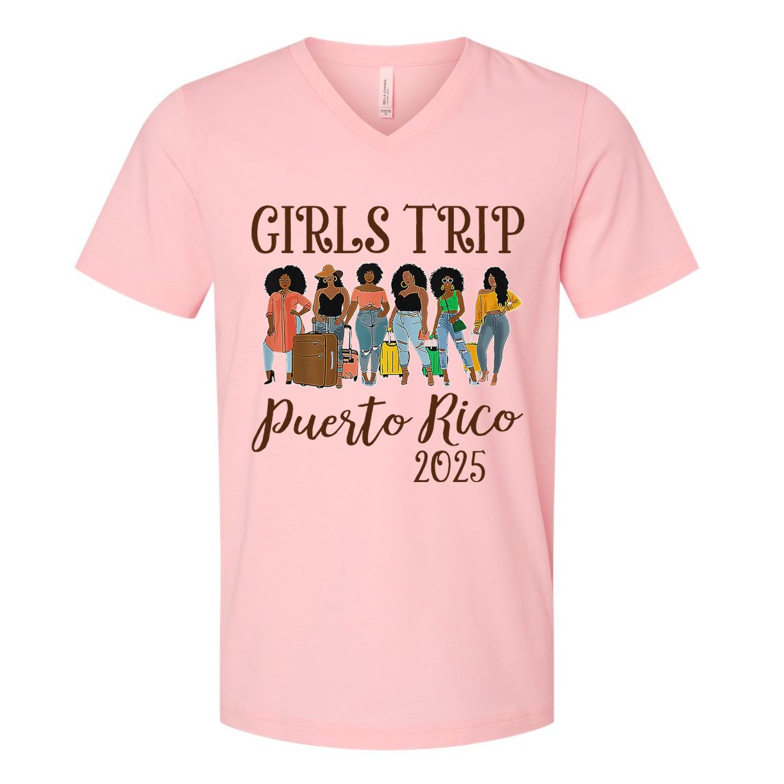 Puerto Rico Girl Trip 2025 V-Neck T-Shirt