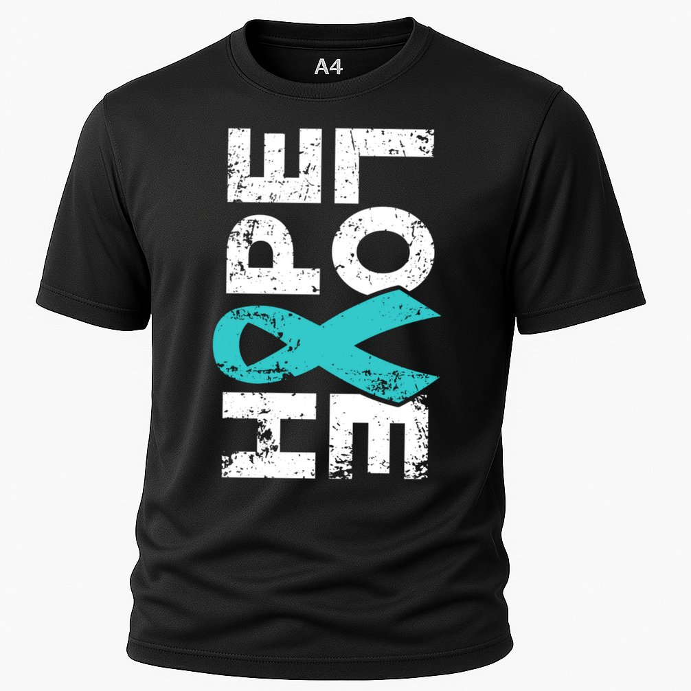 Ptsd Ribbon Great Gift Teal Ribbon Tal Health Awareness Cooling Performance Crew T-Shirt