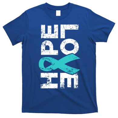 Ptsd Ribbon Great Gift Teal Ribbon Tal Health Awareness T-Shirt