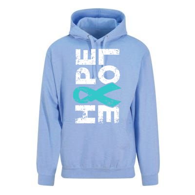 Ptsd Ribbon Great Gift Teal Ribbon Tal Health Awareness Unisex Surf Hoodie