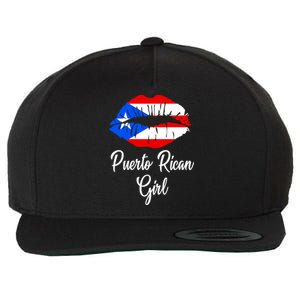 Puerto Rican Girl - Pride Puerto Rico Boricua Girl Lips Wool Snapback Cap