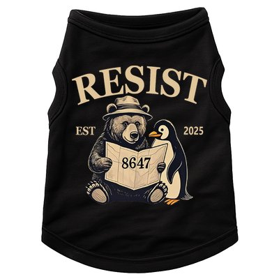Penguin Resist Graphic Vintage Arctic Protest Doggie Tank