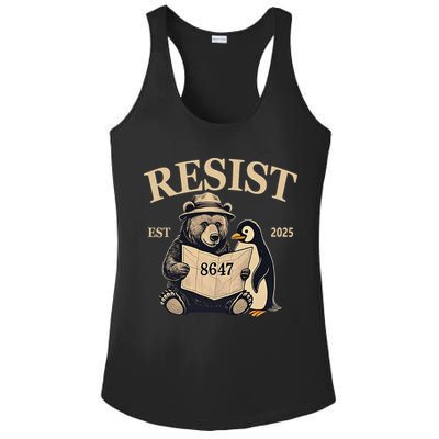 Penguin Resist Graphic Vintage Arctic Protest Ladies PosiCharge Competitor Racerback Tank