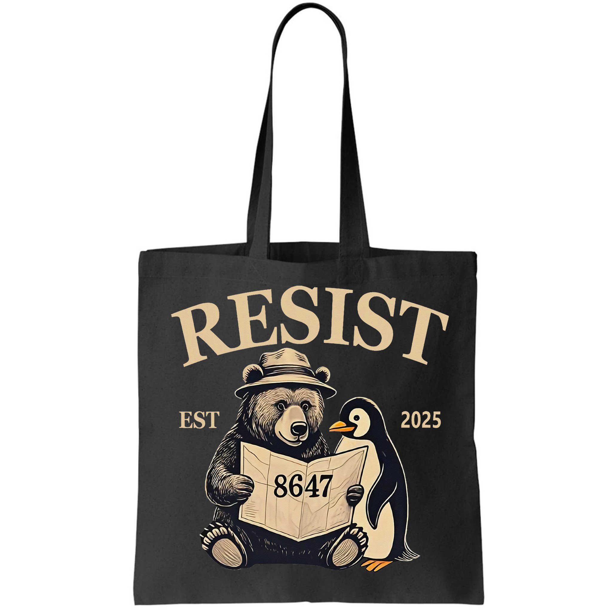 Penguin Resist Graphic Vintage Arctic Protest Bag