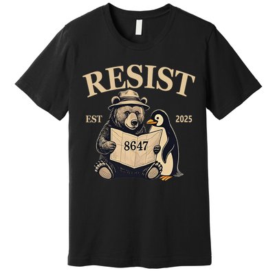Penguin Resist Graphic Vintage Arctic Protest Premium T-Shirt