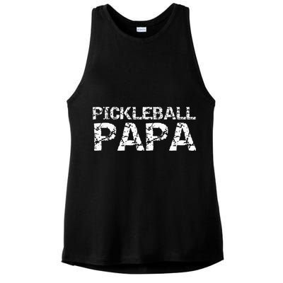 Pickleball Retirement Gift for Grandpa Pickleball Papa Ladies PosiCharge Tri-Blend Wicking Tank