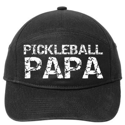 Pickleball Retirement Gift for Grandpa Pickleball Papa 7-Panel Snapback Hat