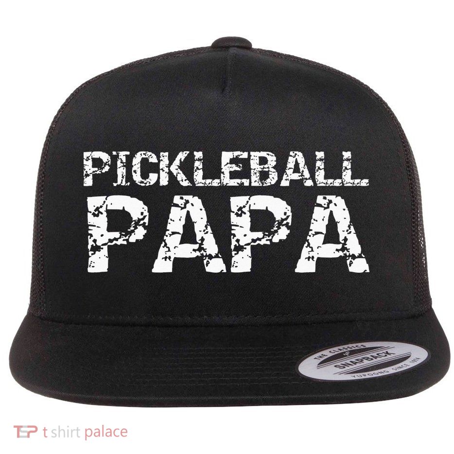 Pickleball Retirement Gift for Grandpa Pickleball Papa Flatbill Hat