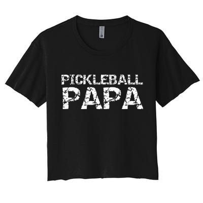 Pickleball Retirement Gift for Grandpa Pickleball Papa Crop Top