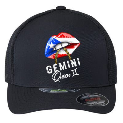 Puerto Rico Gemini Queen May June Zodiac Cute Birthday Flag Flexfit Unipanel Trucker Cap