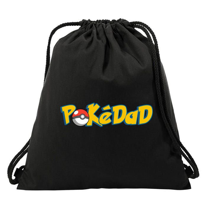 Pokedad Retro Gift For Dad Drawstring Bag
