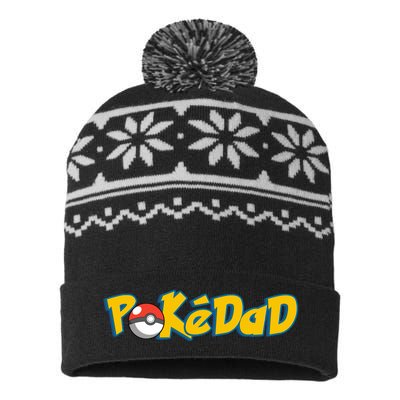 Pokedad Retro Gift For Dad USA-Made Snowflake Beanie