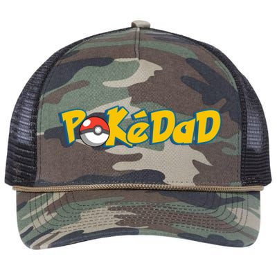 Pokedad Retro Gift For Dad Retro Rope Trucker Hat Cap