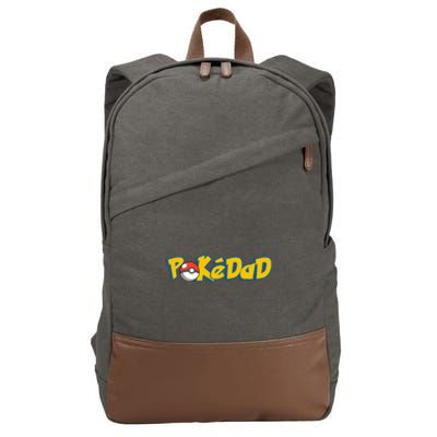 Pokedad Retro Gift For Dad Cotton Canvas Backpack