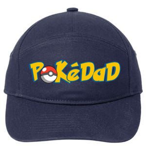 Pokedad Retro Gift For Dad 7-Panel Snapback Hat