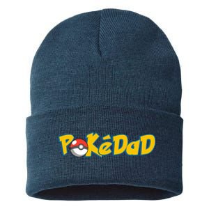 Pokedad Retro Gift For Dad Sustainable Knit Beanie