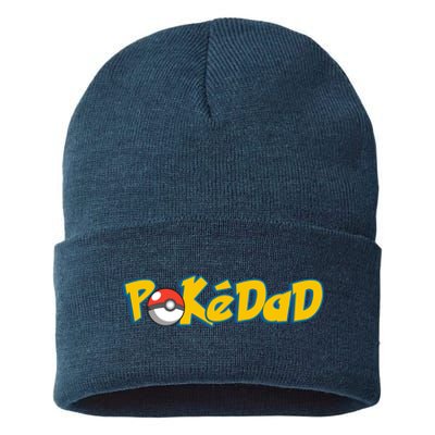 Pokedad Retro Gift For Dad Sustainable Knit Beanie