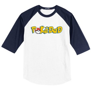 Pokedad Retro Gift For Dad Baseball Sleeve Shirt