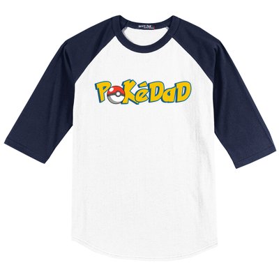 Pokedad Retro Gift For Dad Baseball Sleeve Shirt