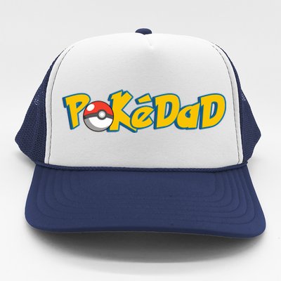 Pokedad Retro Gift For Dad Trucker Hat