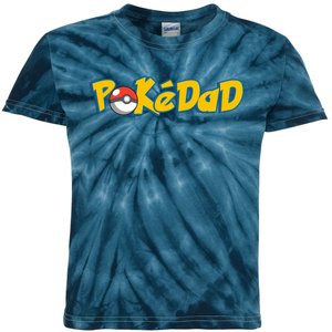 Pokedad Retro Gift For Dad Kids Tie-Dye T-Shirt