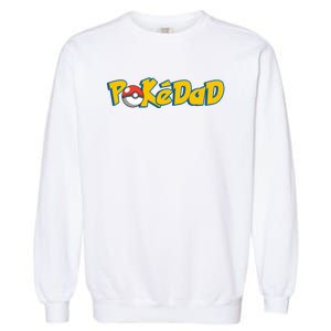 Pokedad Retro Gift For Dad Garment-Dyed Sweatshirt