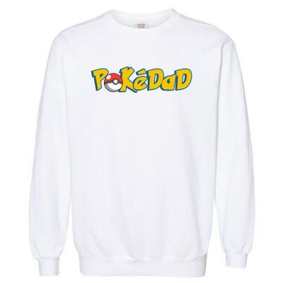 Pokedad Retro Gift For Dad Garment-Dyed Sweatshirt