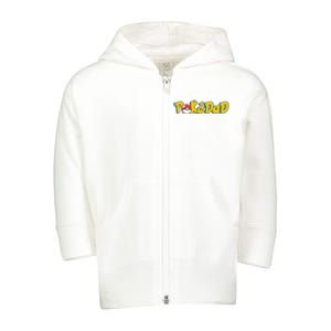 Pokedad Retro Gift For Dad Toddler Zip Fleece Hoodie