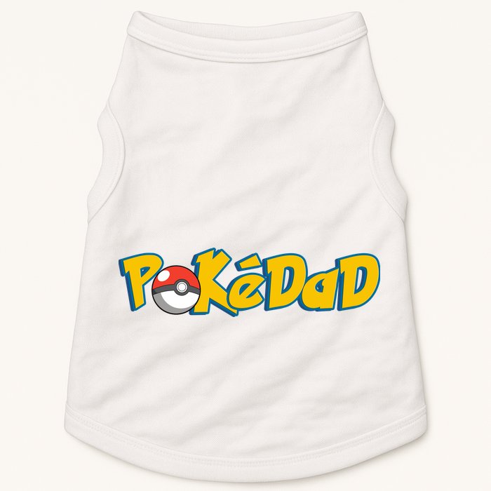 Pokedad Retro Gift For Dad Doggie Tank