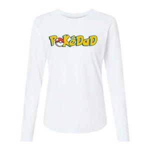 Pokedad Retro Gift For Dad Womens Cotton Relaxed Long Sleeve T-Shirt