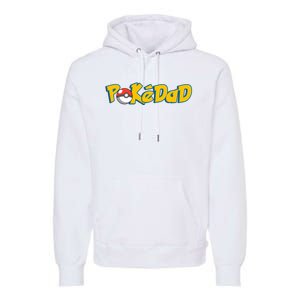 Pokedad Retro Gift For Dad Premium Hoodie