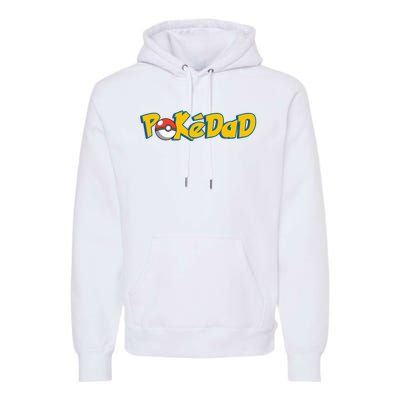 Pokedad Retro Gift For Dad Premium Hoodie