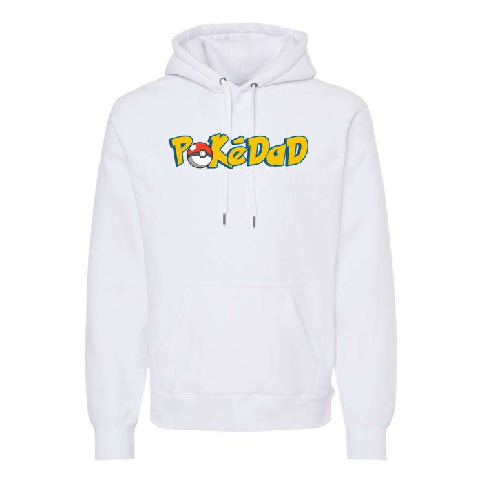 Pokedad Retro Gift For Dad Premium Hoodie