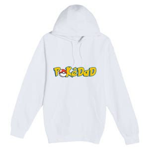 Pokedad Retro Gift For Dad Premium Pullover Hoodie