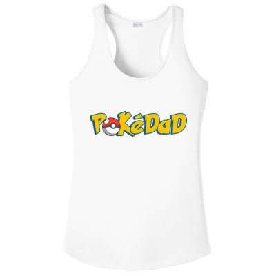 Pokedad Retro Gift For Dad Ladies PosiCharge Competitor Racerback Tank