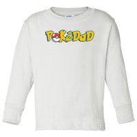 Pokedad Retro Gift For Dad Toddler Long Sleeve Shirt