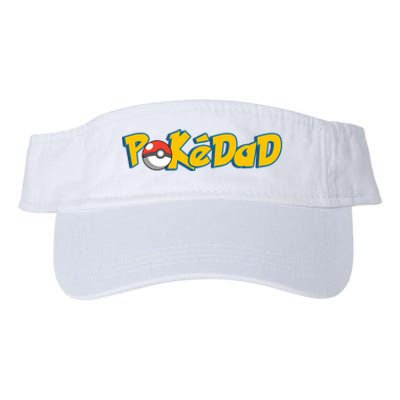 Pokedad Retro Gift For Dad Valucap Bio-Washed Visor