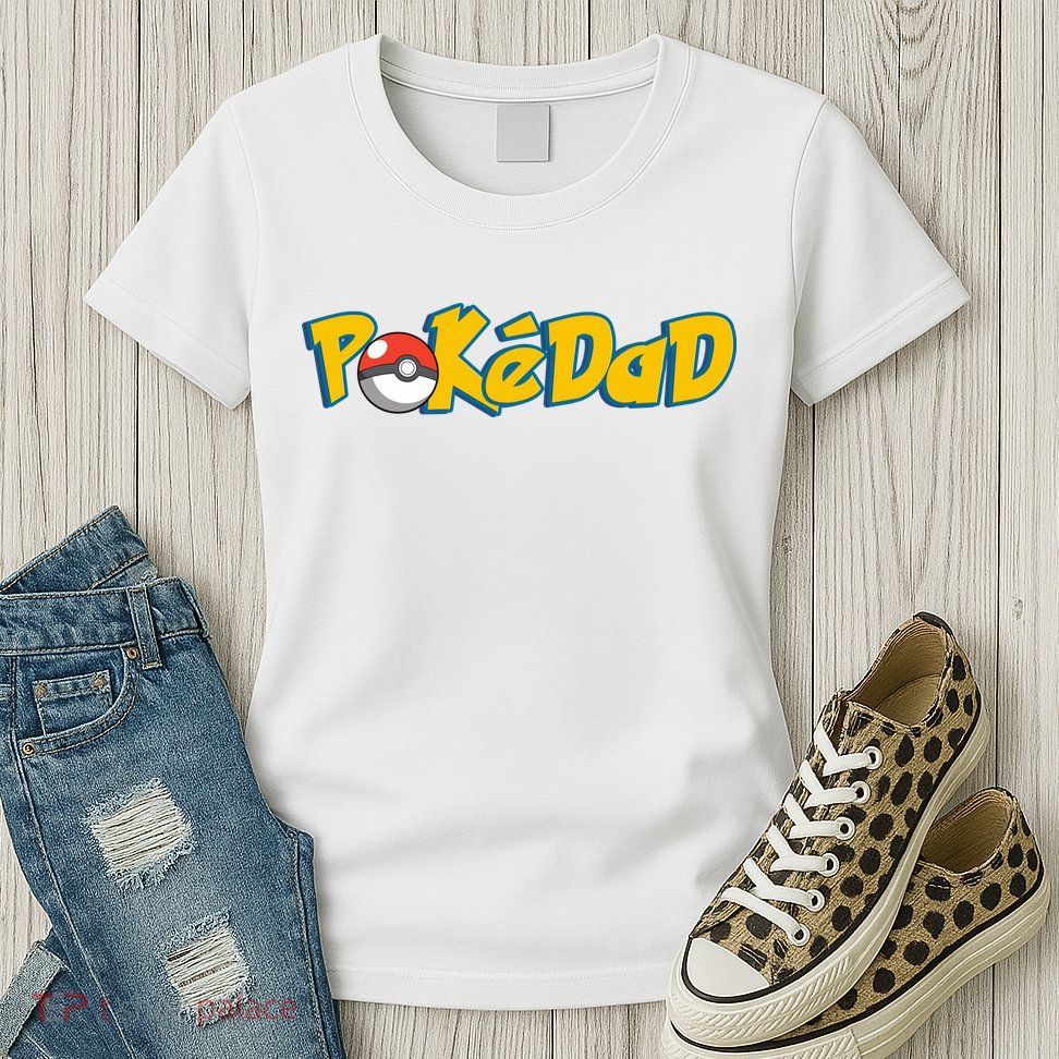 Pokedad Retro Gift For Dad Womens T-Shirt