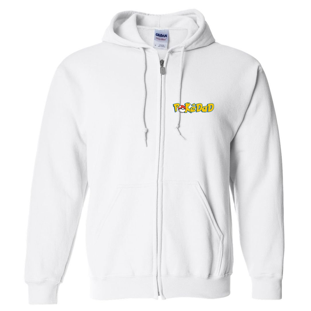 Pokedad Retro Gift For Dad Full Zip Hoodie