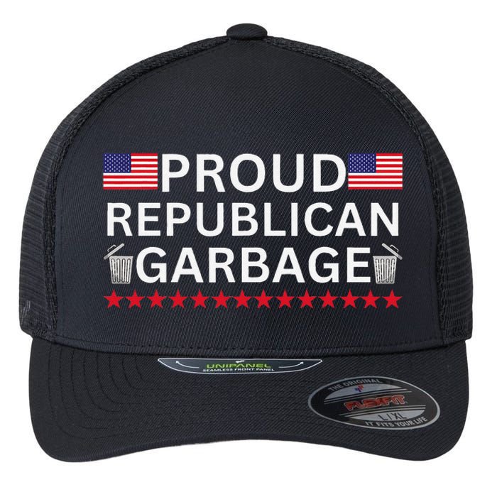 Proud Republican Garbage Support Election Graphic Flexfit Unipanel Trucker Cap