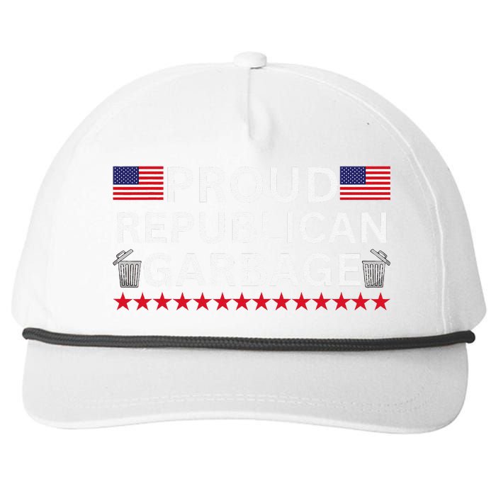 Proud Republican Garbage Support Election Graphic Snapback Five-Panel Rope Hat