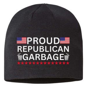 Proud Republican Garbage Support Election Graphic Sustainable Beanie